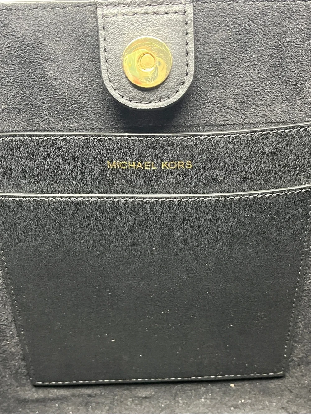 MICHAEL KORS PHOEBE LARGE TWO TONE BUCKET BAG GRAY AND BLACK GOLD NWOT
